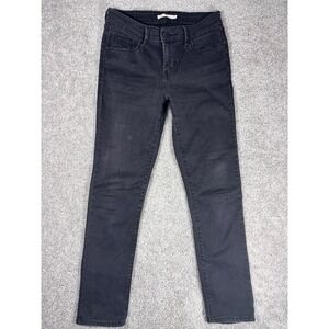 Levi's 711 Women's Skinny Jeans Black Wash Size 28 Waist 29 Inseam